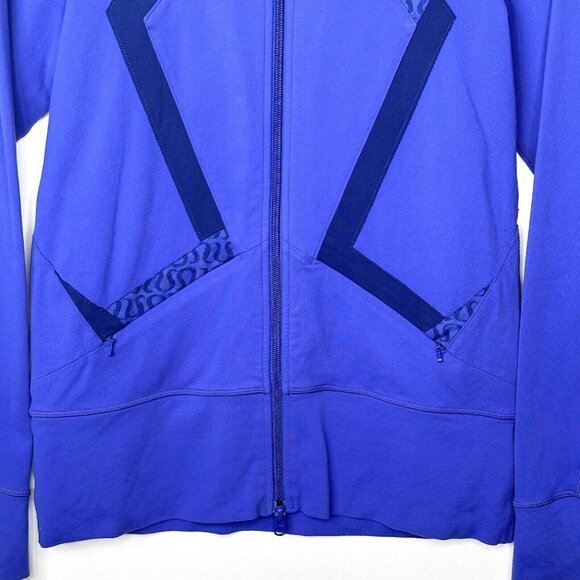 Lululemon Women Origami Stride Luon Full-Zip Athletic Yoga Jacket Purple Size 6 - Picture 4 of 10